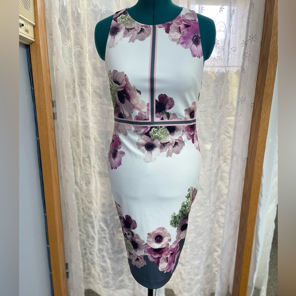Ted Baker London light grey nanina dress